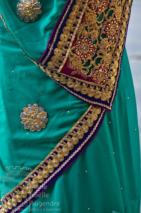 Détail d'un sari brodé